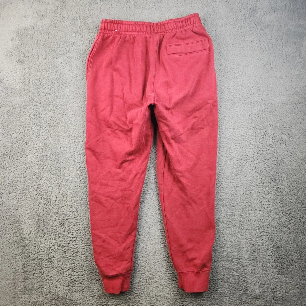 Nike Mens Small Jogger Sweatpants Red Pull On Soft Embroidered Swoosh Sportswear - Picture 2 of 10